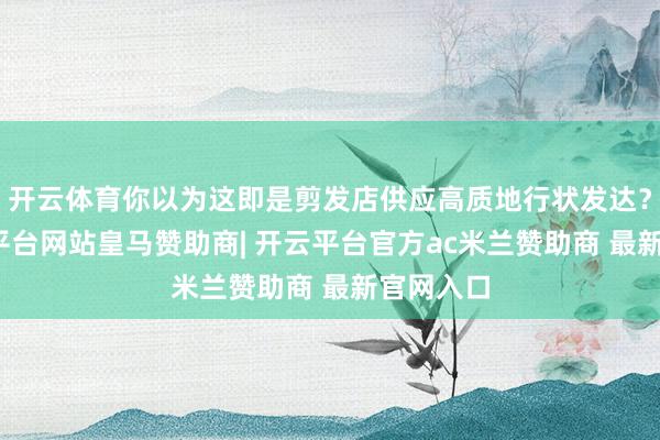 开云体育你以为这即是剪发店供应高质地行状发达?错-开云平台网站皇马赞助商| 开云平台官方ac米兰赞助商 最新官网入口