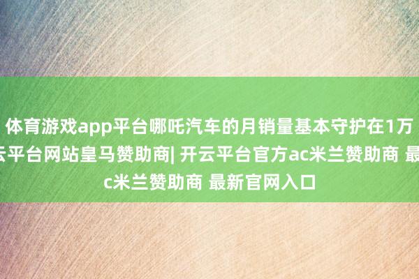 体育游戏app平台哪吒汽车的月销量基本守护在1万辆以上-开云平台网站皇马赞助商| 开云平台官方ac米兰赞助商 最新官网入口