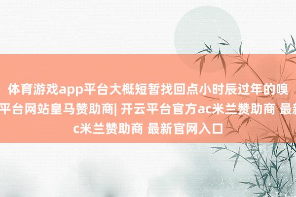 体育游戏app平台大概短暂找回点小时辰过年的嗅觉了-开云平台网站皇马赞助商| 开云平台官方ac米兰赞助商 最新官网入口